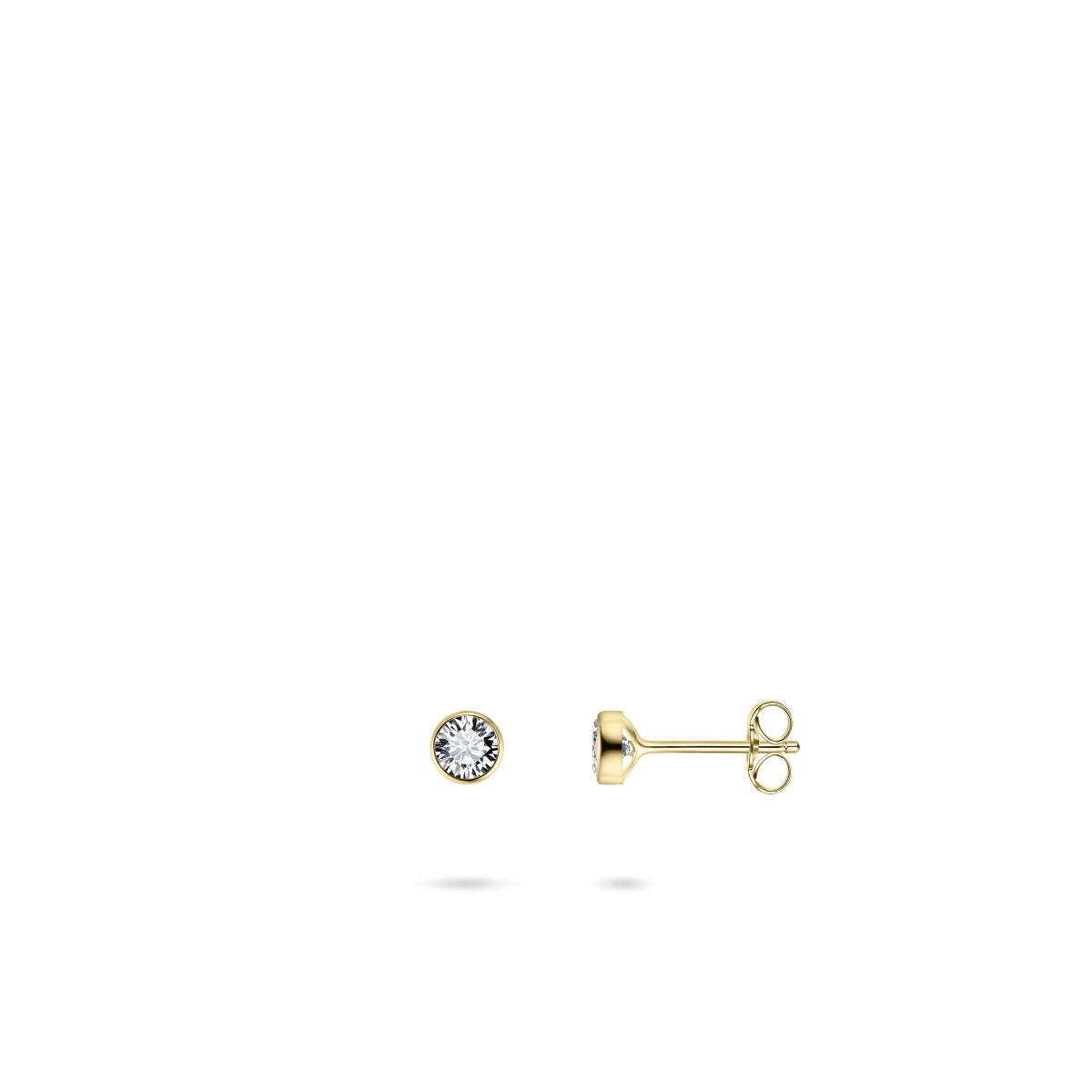 Gisser Oorbellen 14K Geelgoud Zirkonia Wit – VGE004/3 – foto 3