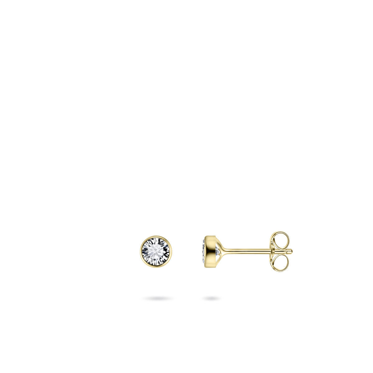 Gisser Oorbellen 14K Geelgoud Zirkonia Wit – VGE004/4 – foto 3