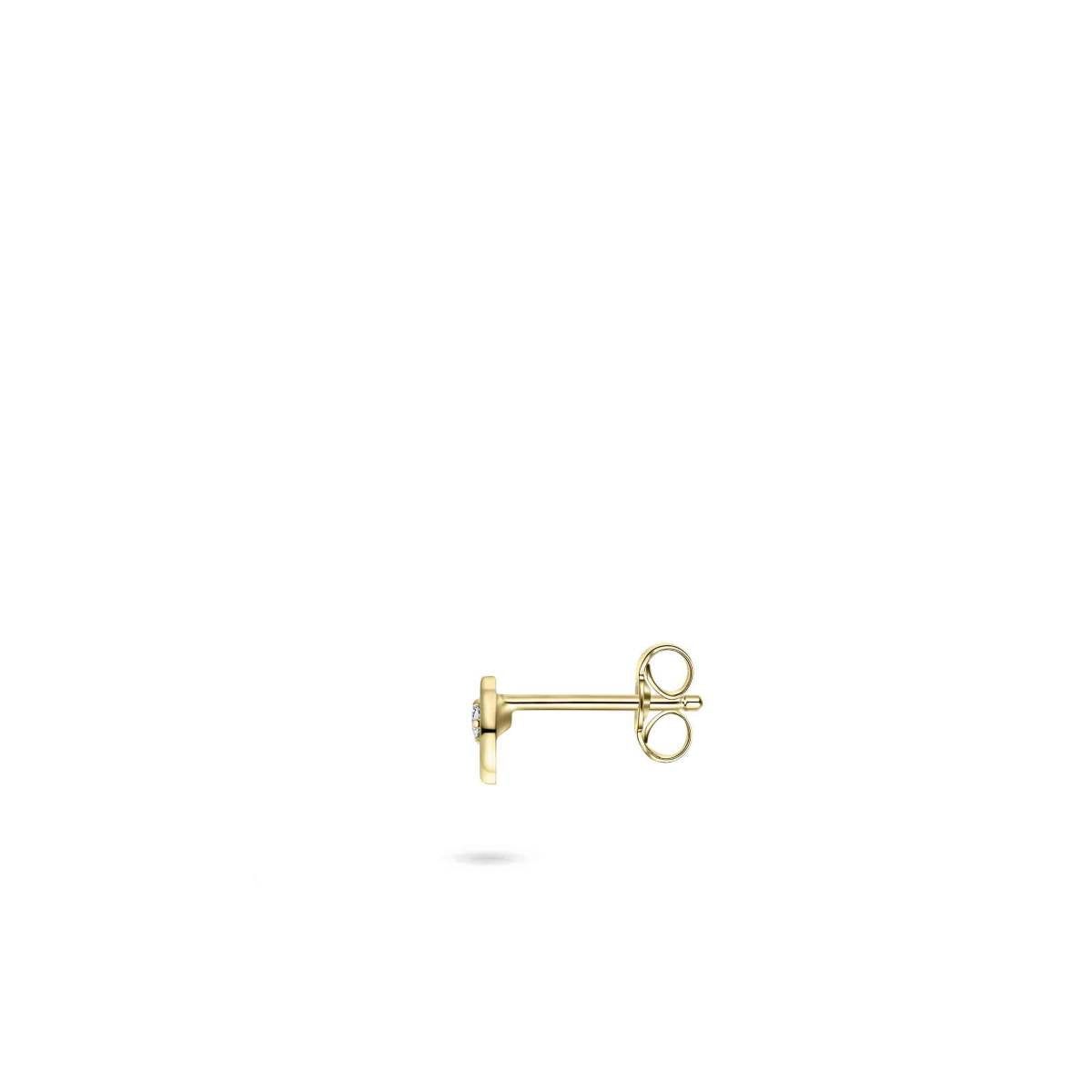 Gisser Oorbellen 14K Geelgoud Zirkonia Wit – VGE020 – foto 2