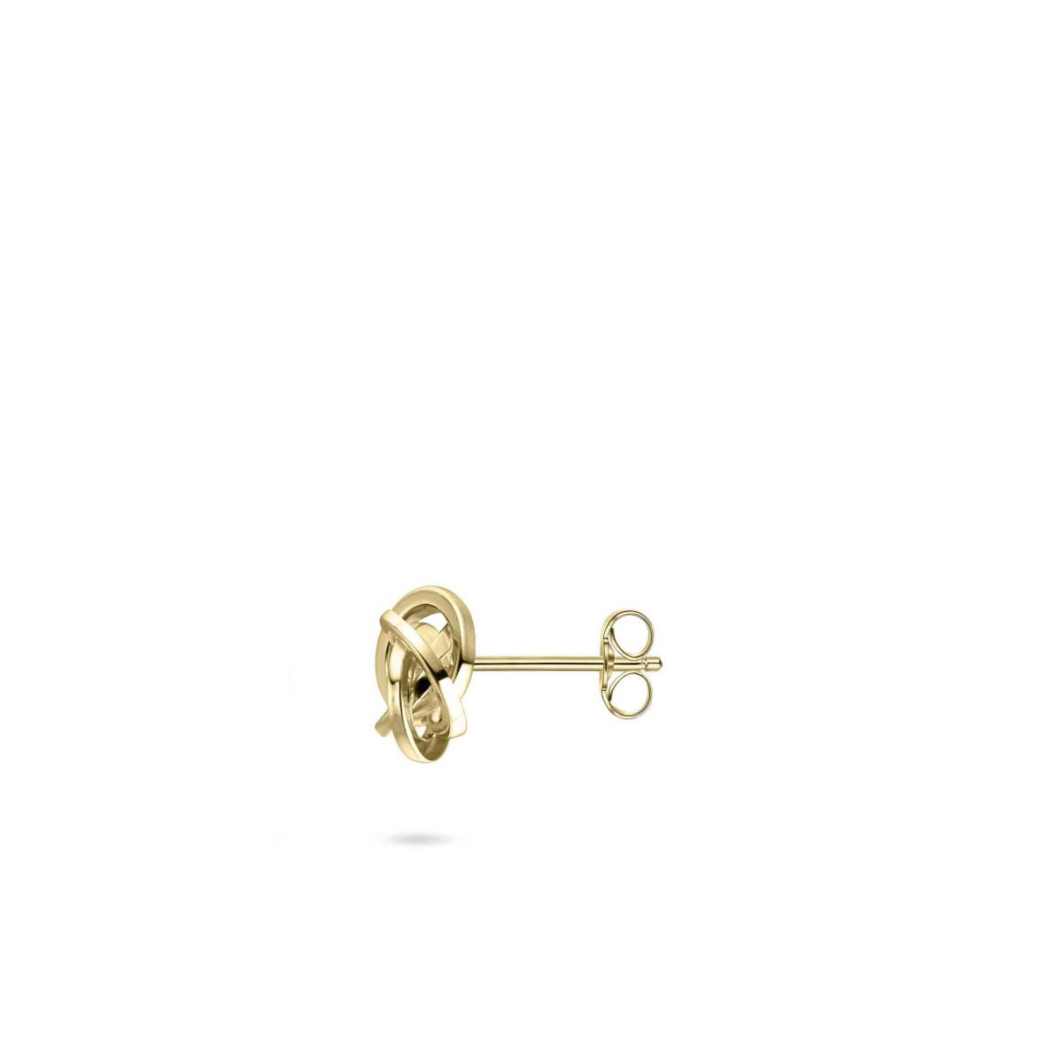 Gisser Oorbellen 14K Geelgoud Zirkonia Wit – VGE022 – foto 2