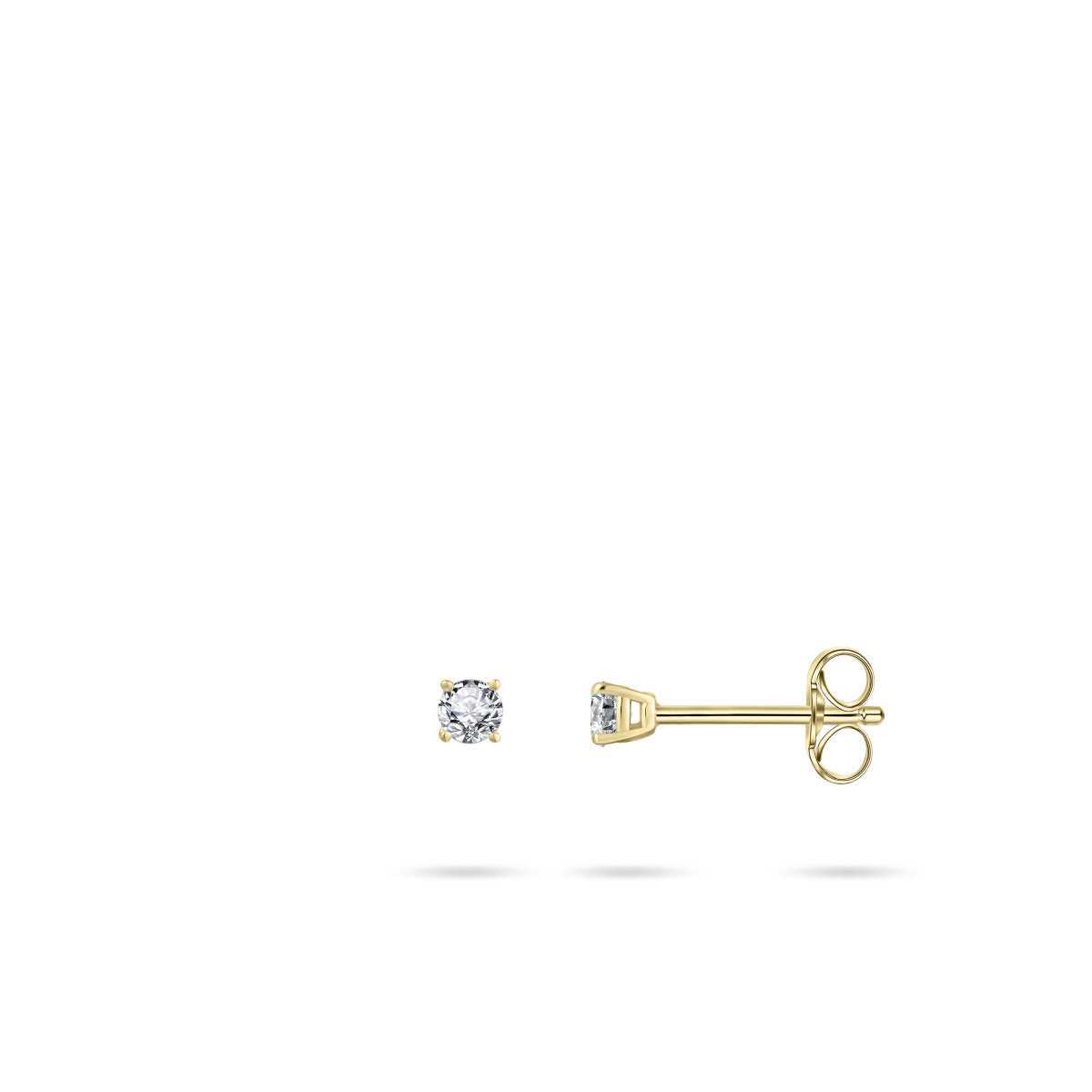 Gisser Oorbellen 14K Geelgoud Zirkonia Wit – VGE037/3 – foto 3
