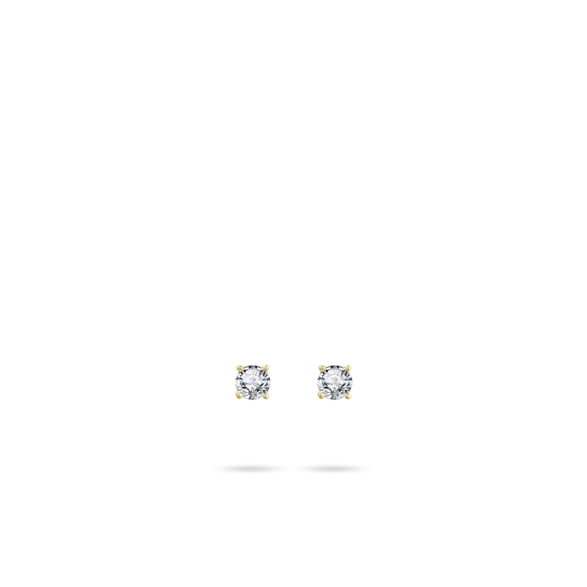 Gisser Oorbellen 14K Geelgoud Zirkonia Wit – VGE037/3