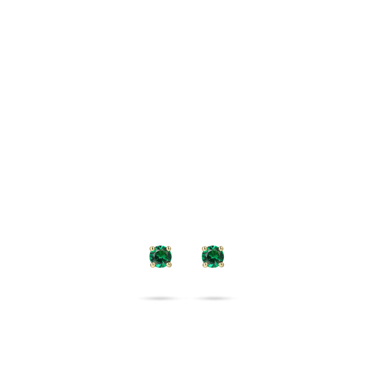 Gisser Oorbellen 14K Geelgoud Zirkonia Groen – VGE037/4G