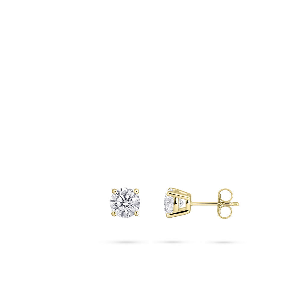 Gisser Oorbellen 14K Geelgoud Zirkonia Wit – VGE037/5 – foto 3
