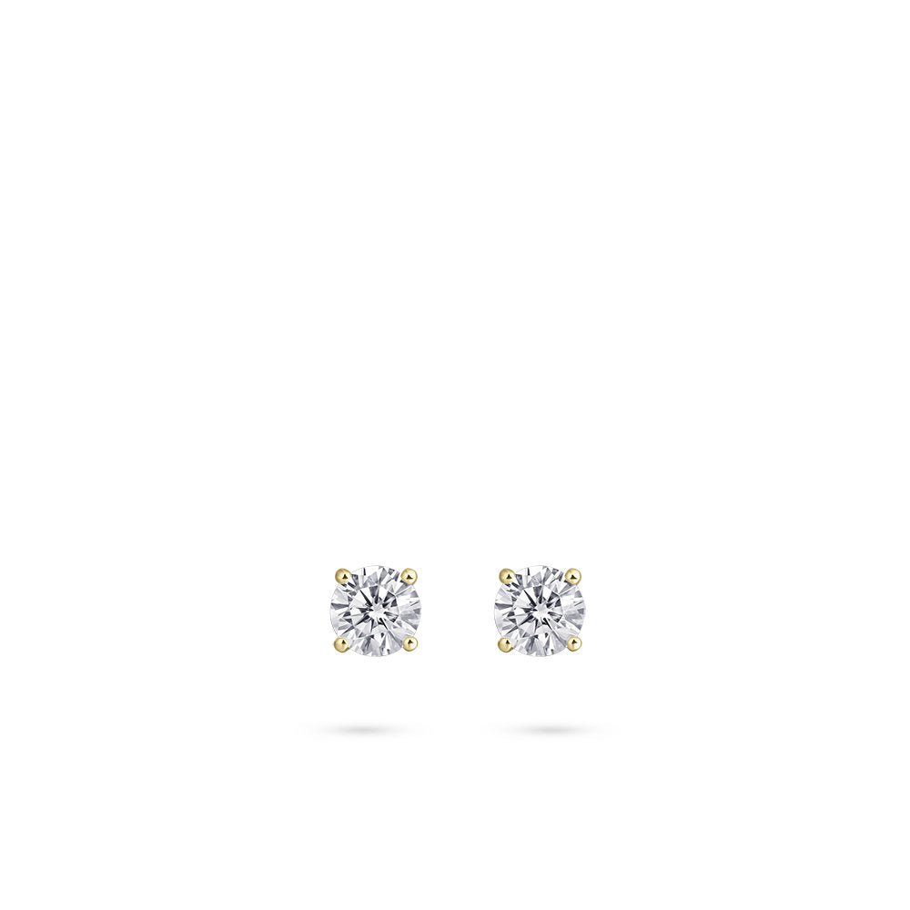 Gisser Oorbellen 14K Geelgoud Zirkonia Wit – VGE037/5