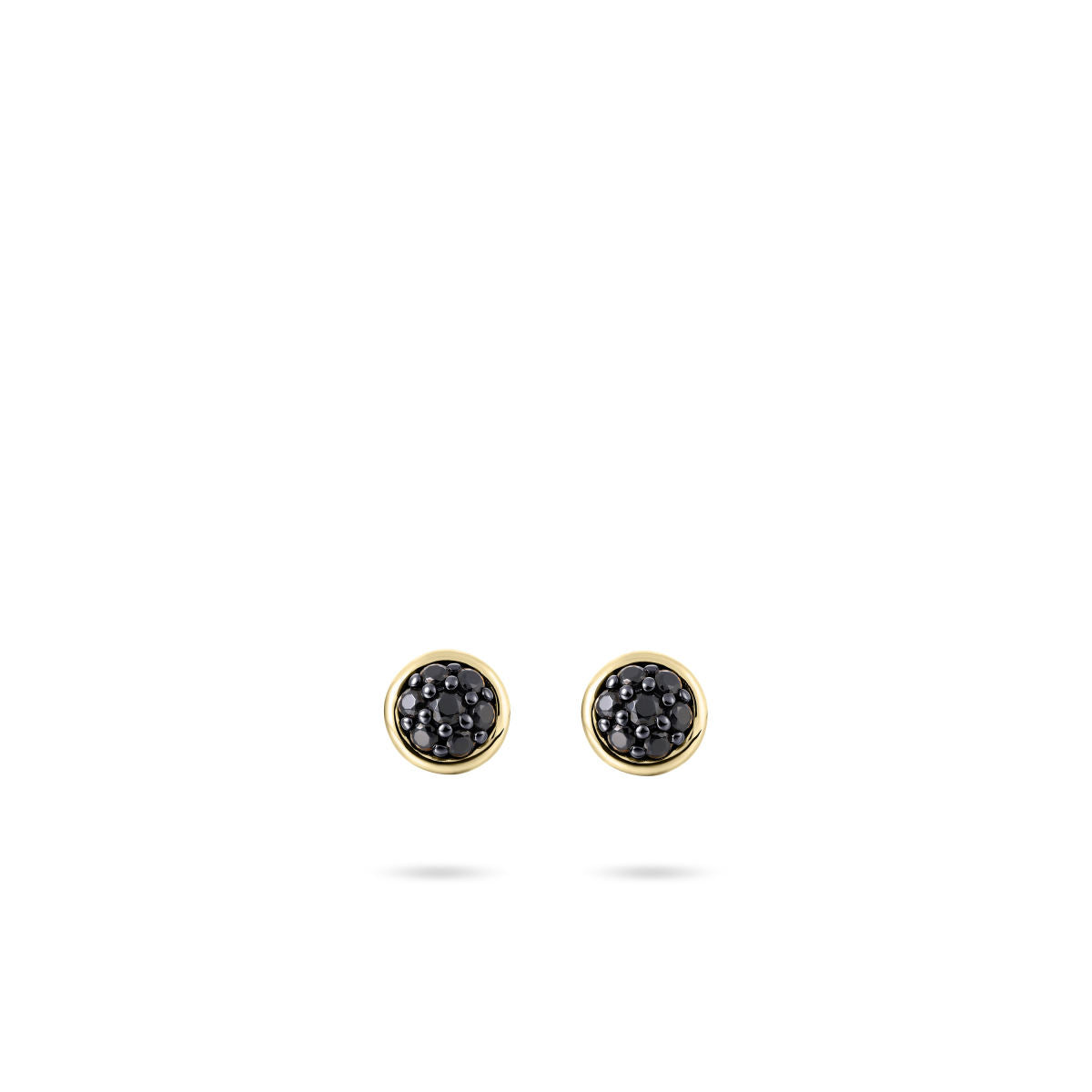 Gisser Oorbellen 14K Geelgoud Zirkonia Zwart – VGE052Z