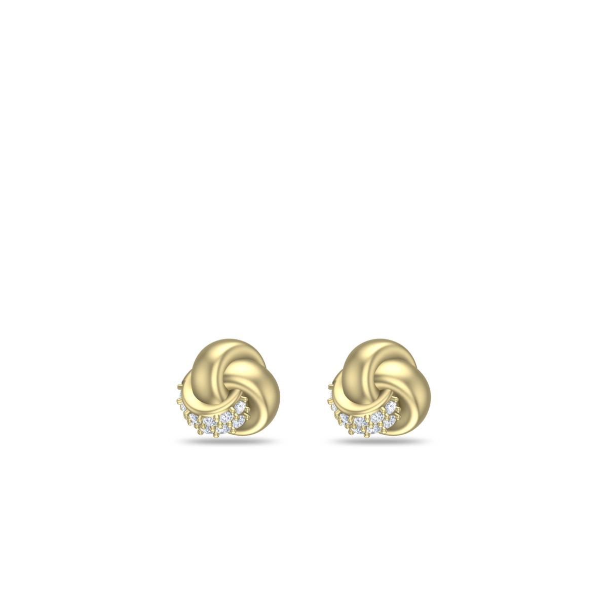 Gisser Oorbellen 14K Geelgoud Lab grown diamant – VGHE1001