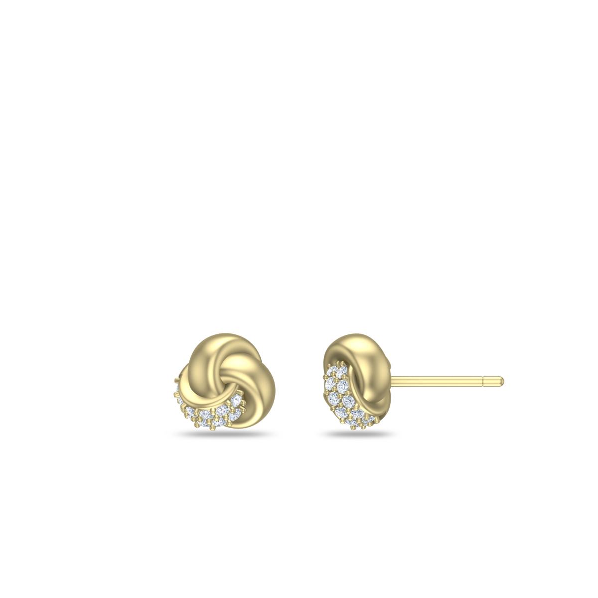 Gisser Oorbellen 14K Geelgoud Lab grown diamant – VGHE1001 – foto 2