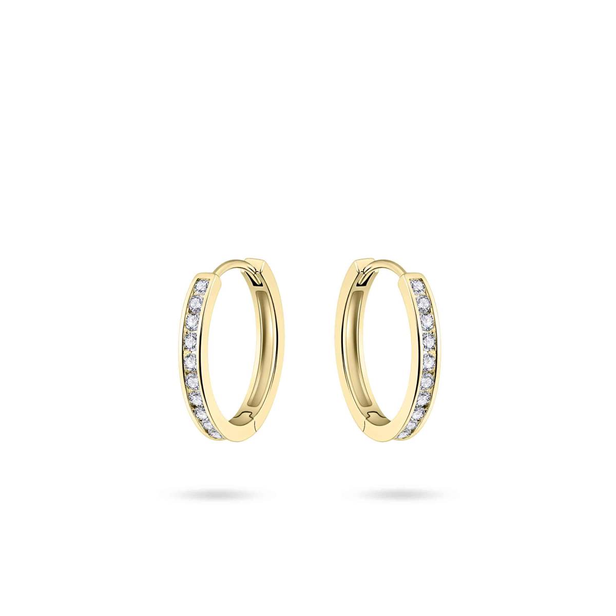 Gisser Oorbellen 14K Geelgoud Zirkonia Wit – VGKA2/15