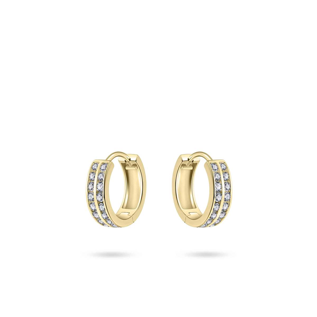 Gisser Oorbellen 14K Geelgoud Zirkonia Wit – VGKA3/12