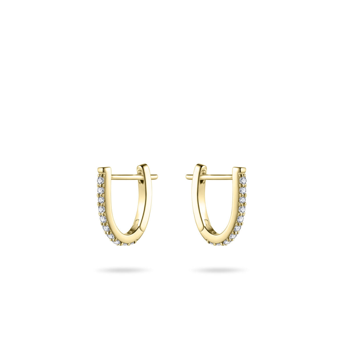 Gisser Oorbellen 14K Geelgoud Zirkonia Wit – VGKC1014