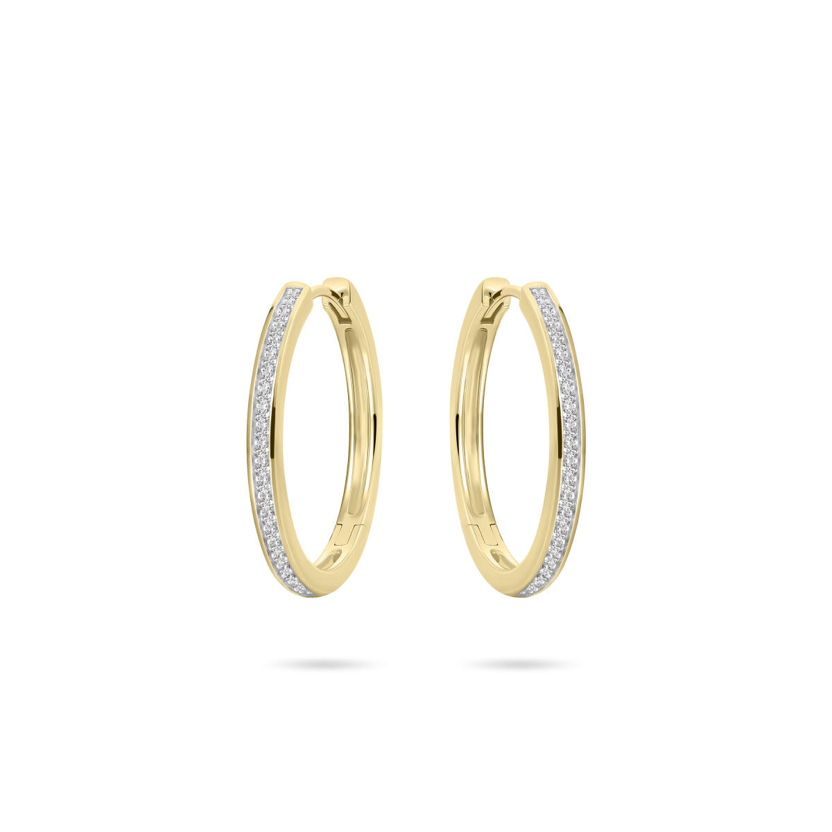 Gisser Oorbellen 14K Geelgoud Zirkonia Wit – VGKCD2/20