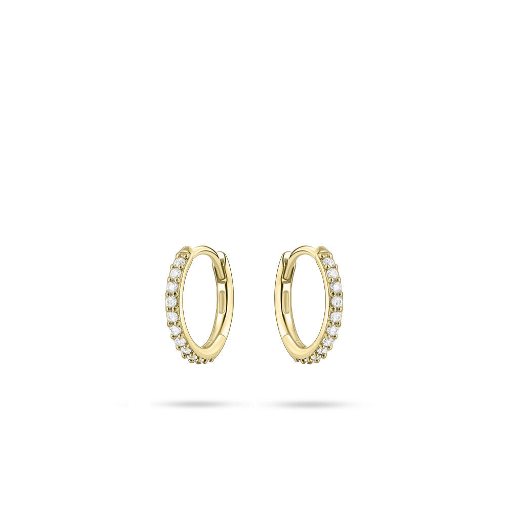 Gisser Oorbellen 14K Geelgoud Zirkonia Wit – VGKCK1/12