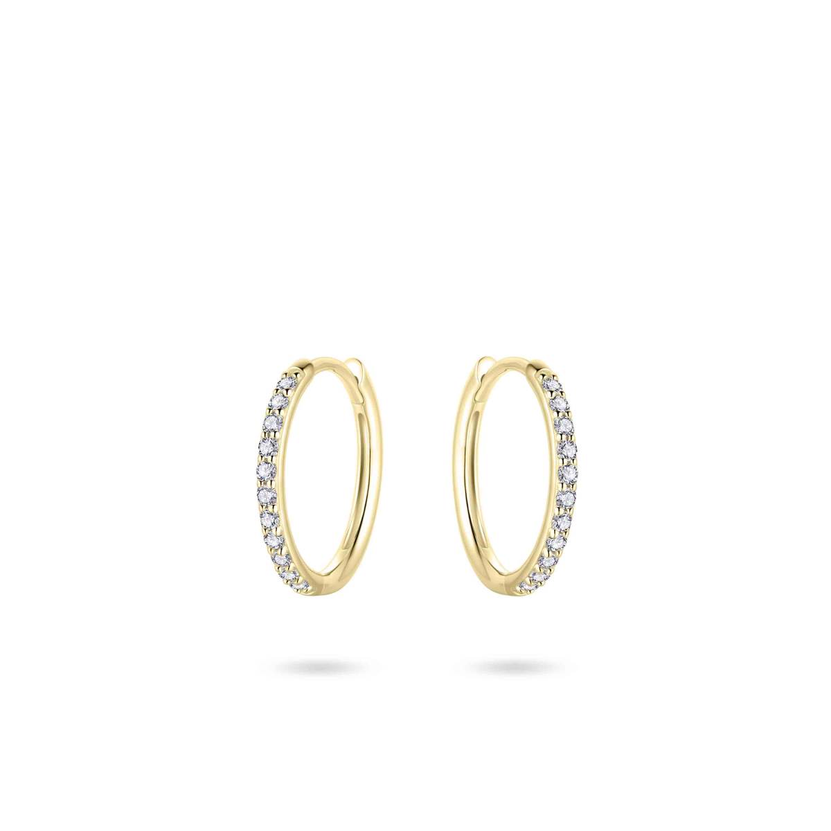 Gisser Oorbellen 14K Geelgoud Zirkonia Wit – VGKCK1/15