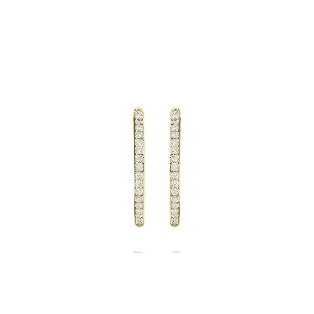 Gisser Oorbellen 14K Geelgoud Zirkonia Wit – VGKCK1/20 – foto 2