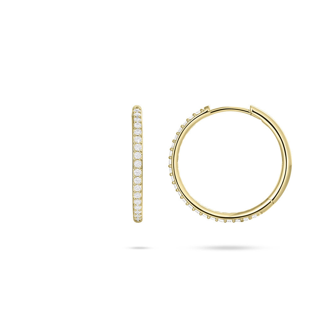 Gisser Oorbellen 14K Geelgoud Zirkonia Wit – VGKCK1/20 – foto 3