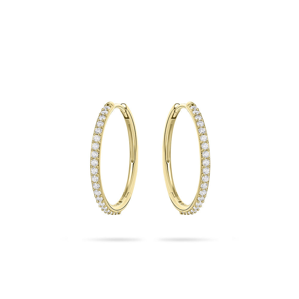 Gisser Oorbellen 14K Geelgoud Zirkonia Wit – VGKCK1/20