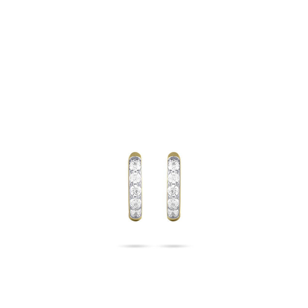 Gisser Oorbellen 14K Geelgoud Zirkonia Wit – VGKCK2/12 – foto 2