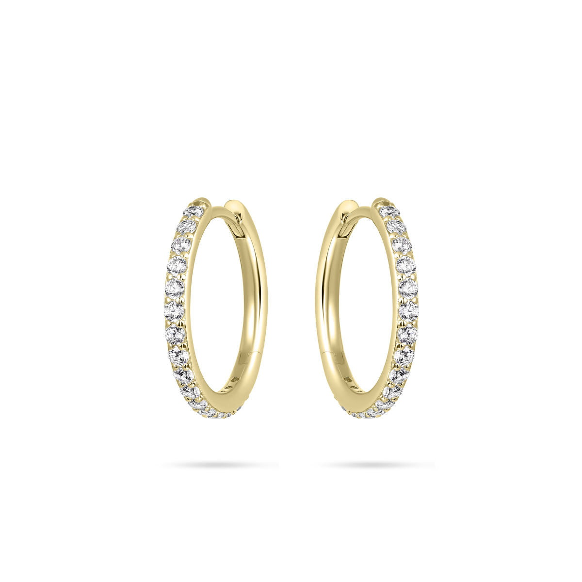 Gisser Oorbellen 14K Geelgoud Zirkonia Wit – VGKCK2/20