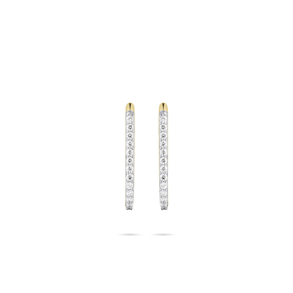 Gisser Oorbellen 14K Geelgoud Zirkonia Wit – VGKCP1.5/18 – foto 2