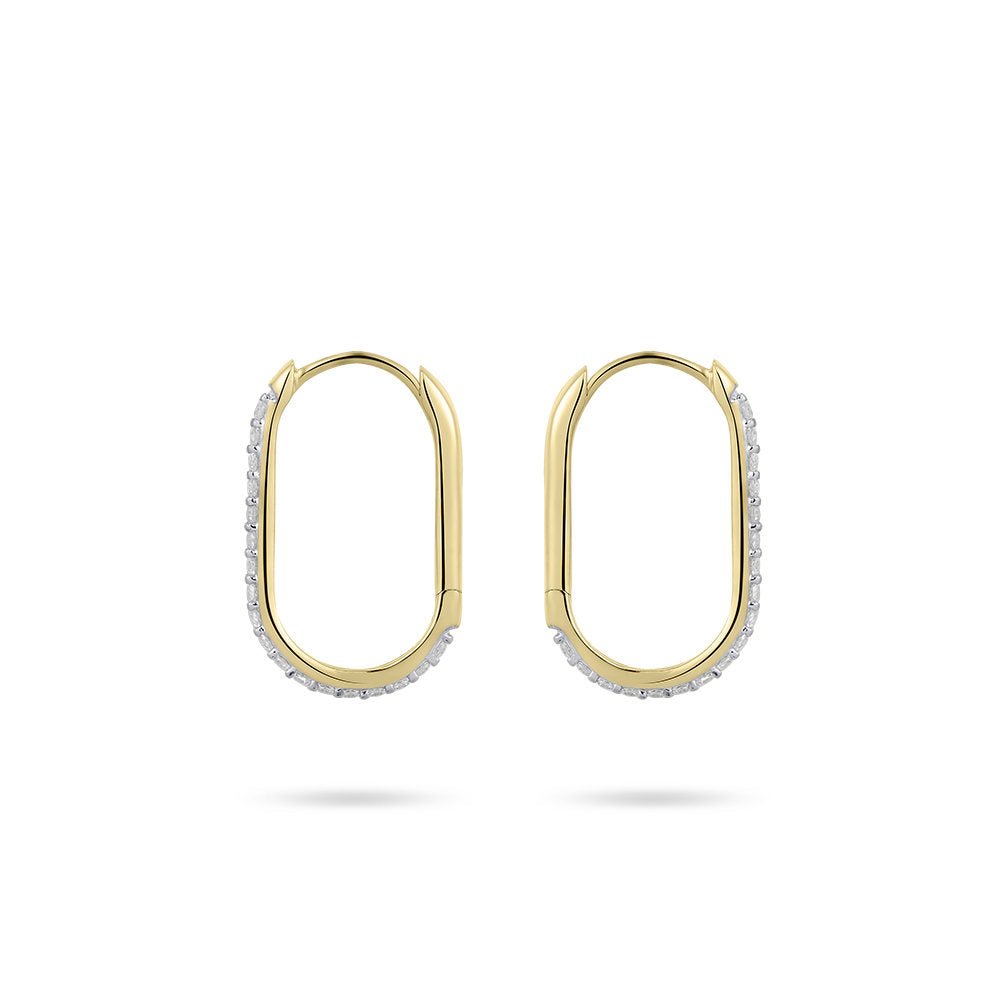 Gisser Oorbellen 14K Geelgoud Zirkonia Wit – VGKCP1.5/18 – foto 3