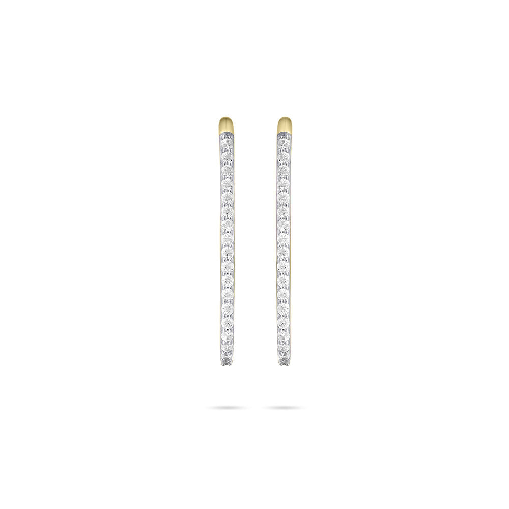 Gisser Oorbellen 14K Geelgoud Zirkonia Wit – VGKCP1.5/25 – foto 2