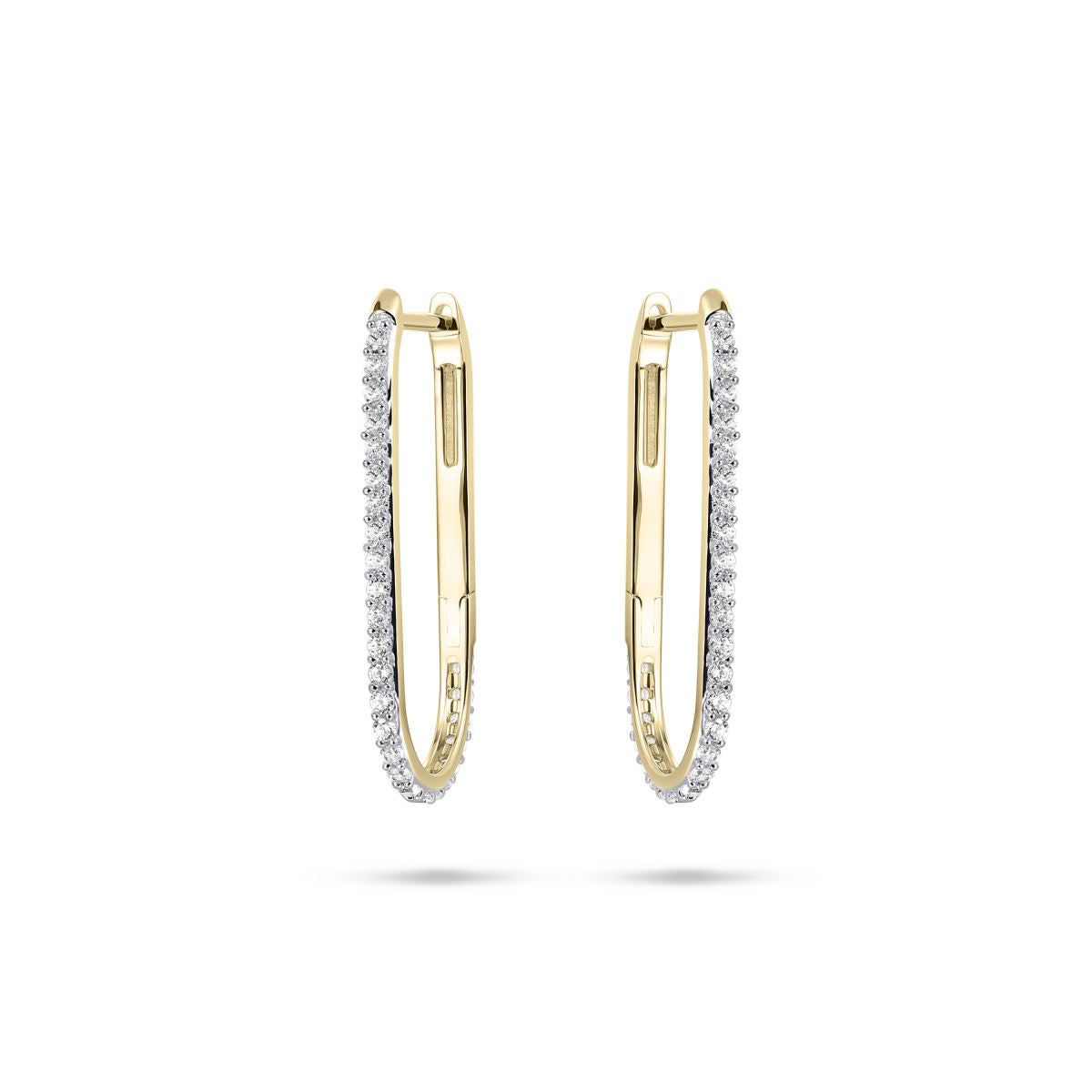 Gisser Oorbellen 14K Geelgoud Zirkonia Wit – VGKCP1.5/25
