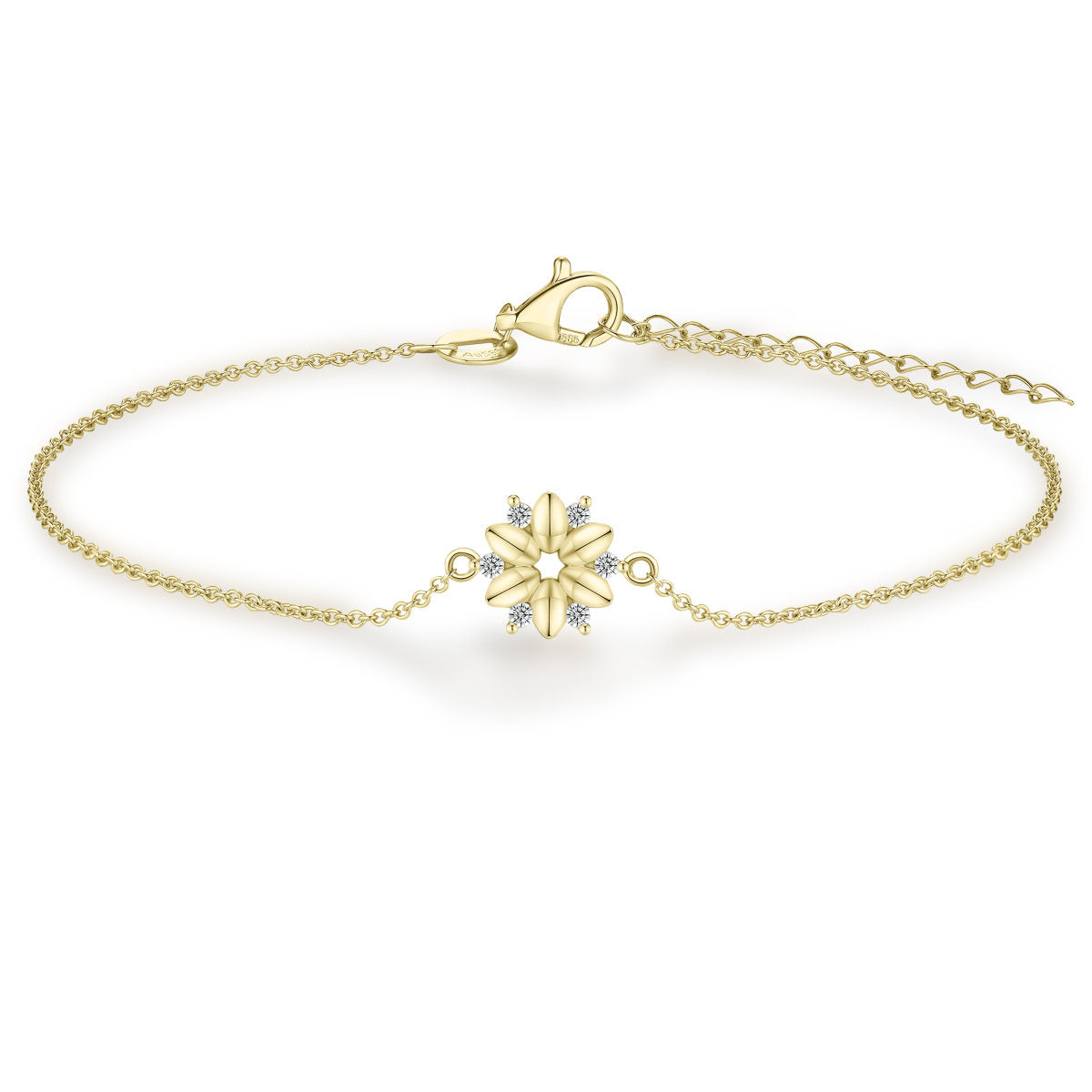 Gisser Armband 14K Geelgoud Lab grown diamant 17+3 cm – VGLB002