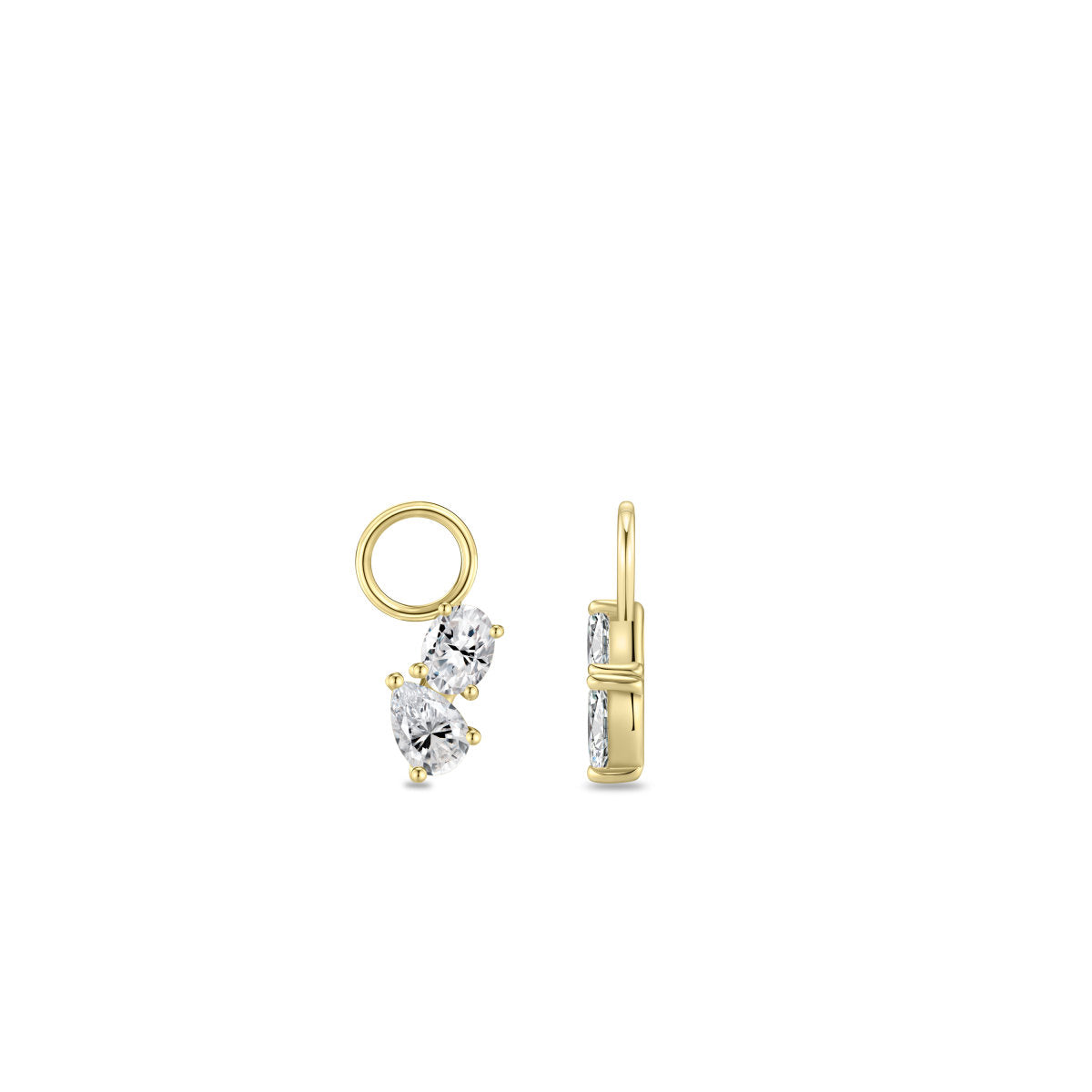 Gisser Oorbedels 14K Geelgoud Lab grown diamant – VGLC1001 – foto 3