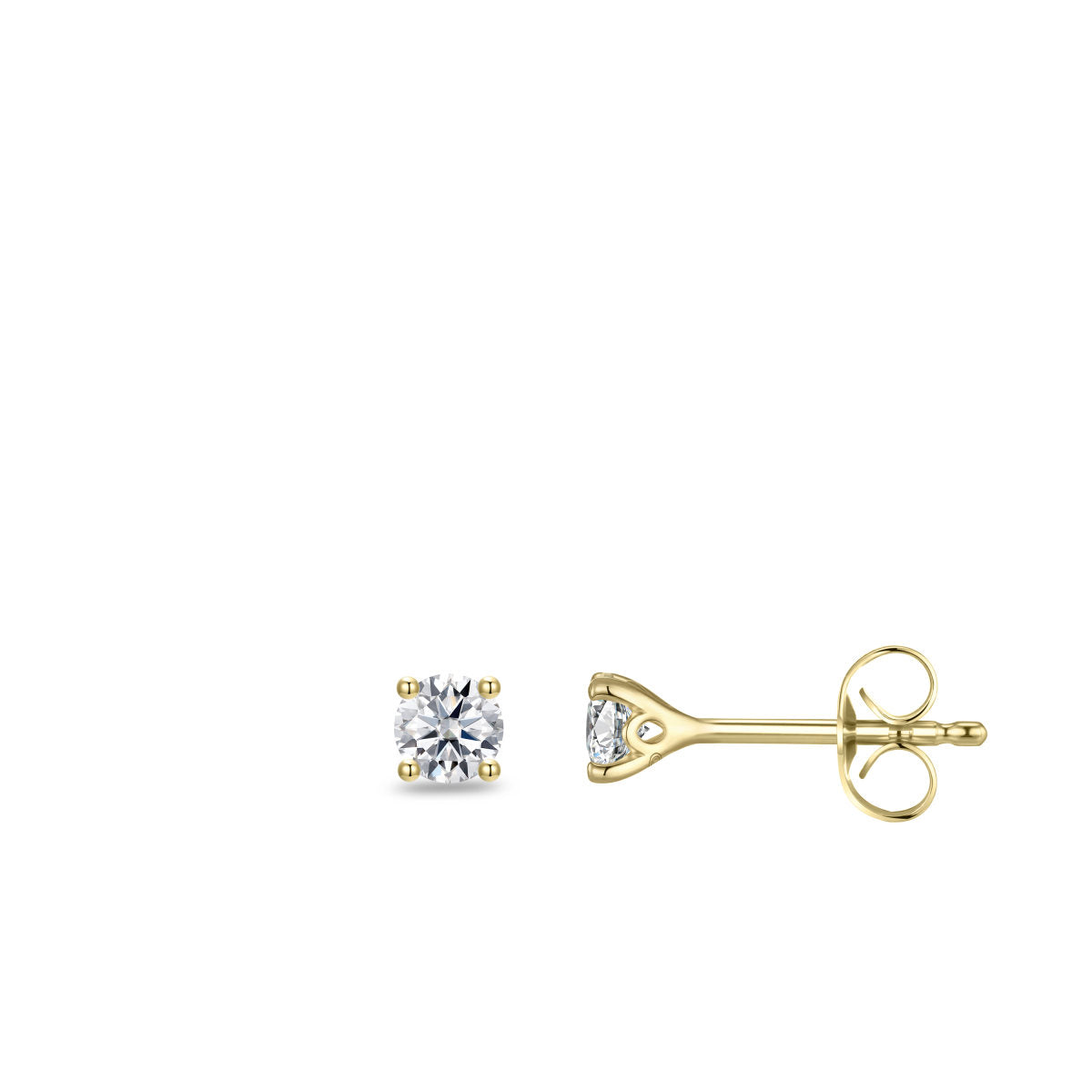Gisser Oorbellen 14K Geelgoud Lab grown diamant – VGLE001/5 – foto 3