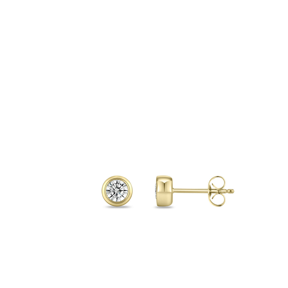 Gisser Oorbellen 14K Geelgoud Lab grown diamant – VGLE002/3 – foto 3