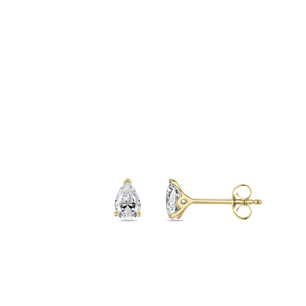 Gisser Oorbellen 14K Geelgoud Lab grown diamant – VGLE003/6 – foto 3