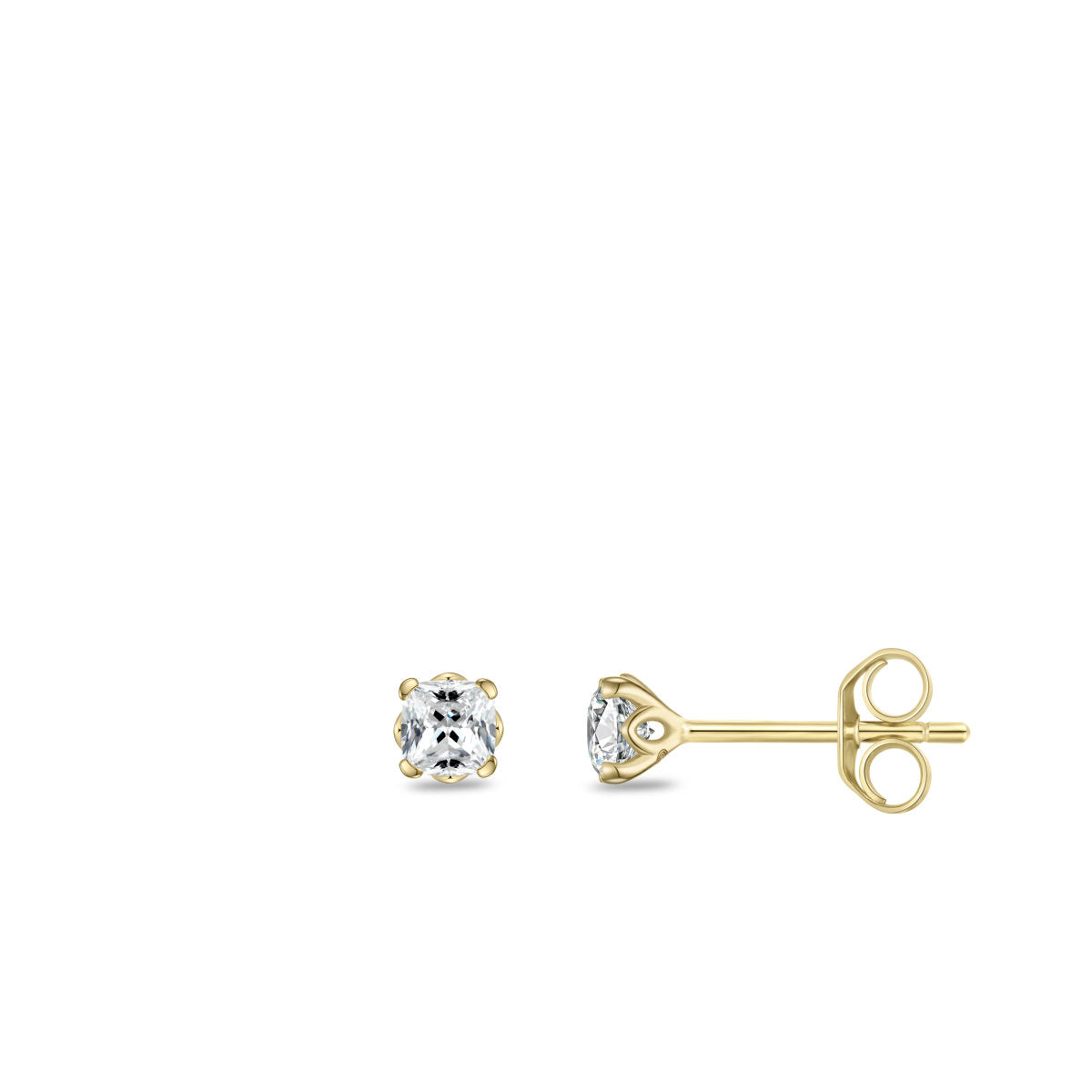Gisser Oorbellen 14K Geelgoud Lab grown diamant – VGLE004/5 – foto 3