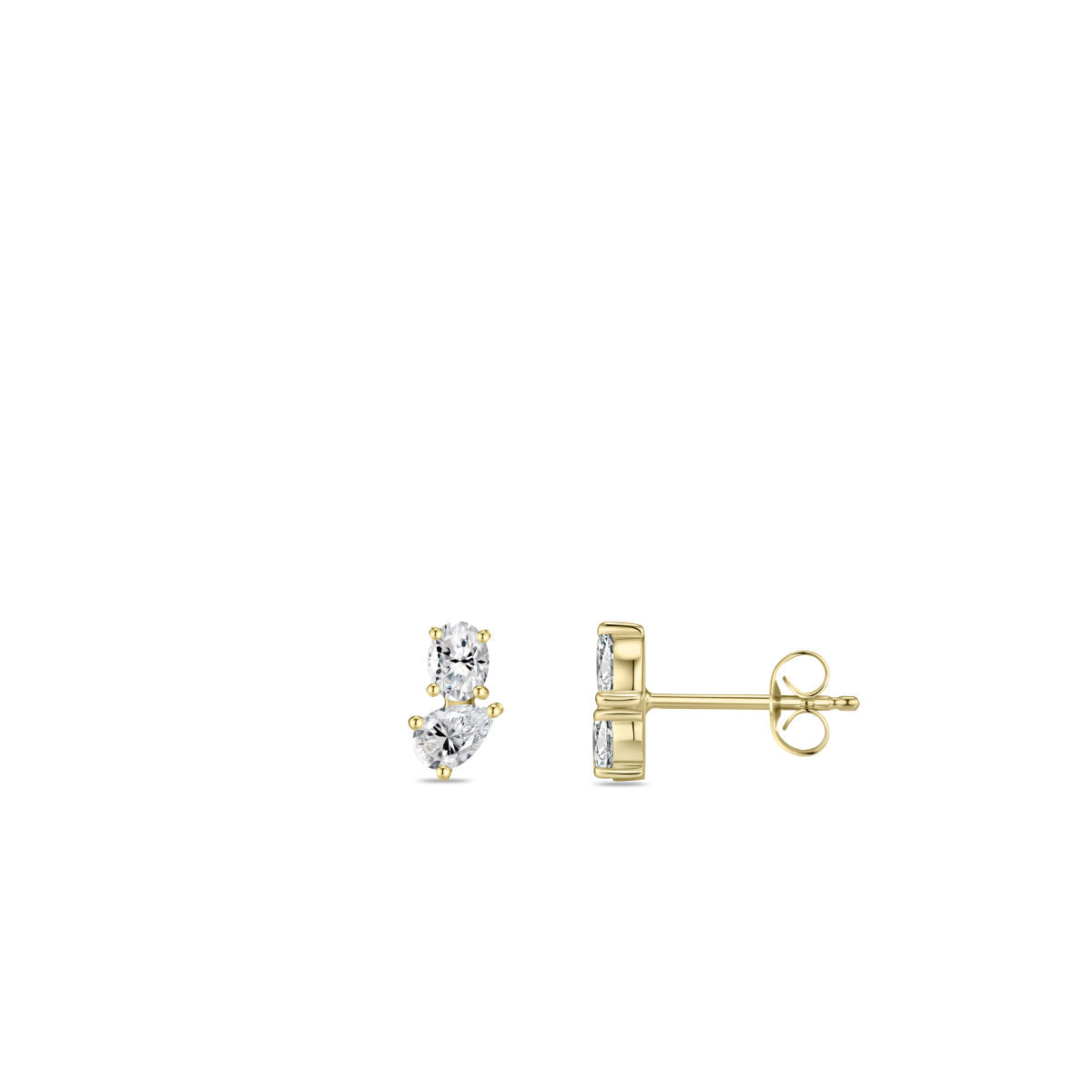 Gisser Oorbellen 14K Geelgoud Lab grown diamant – VGLE005 – foto 3