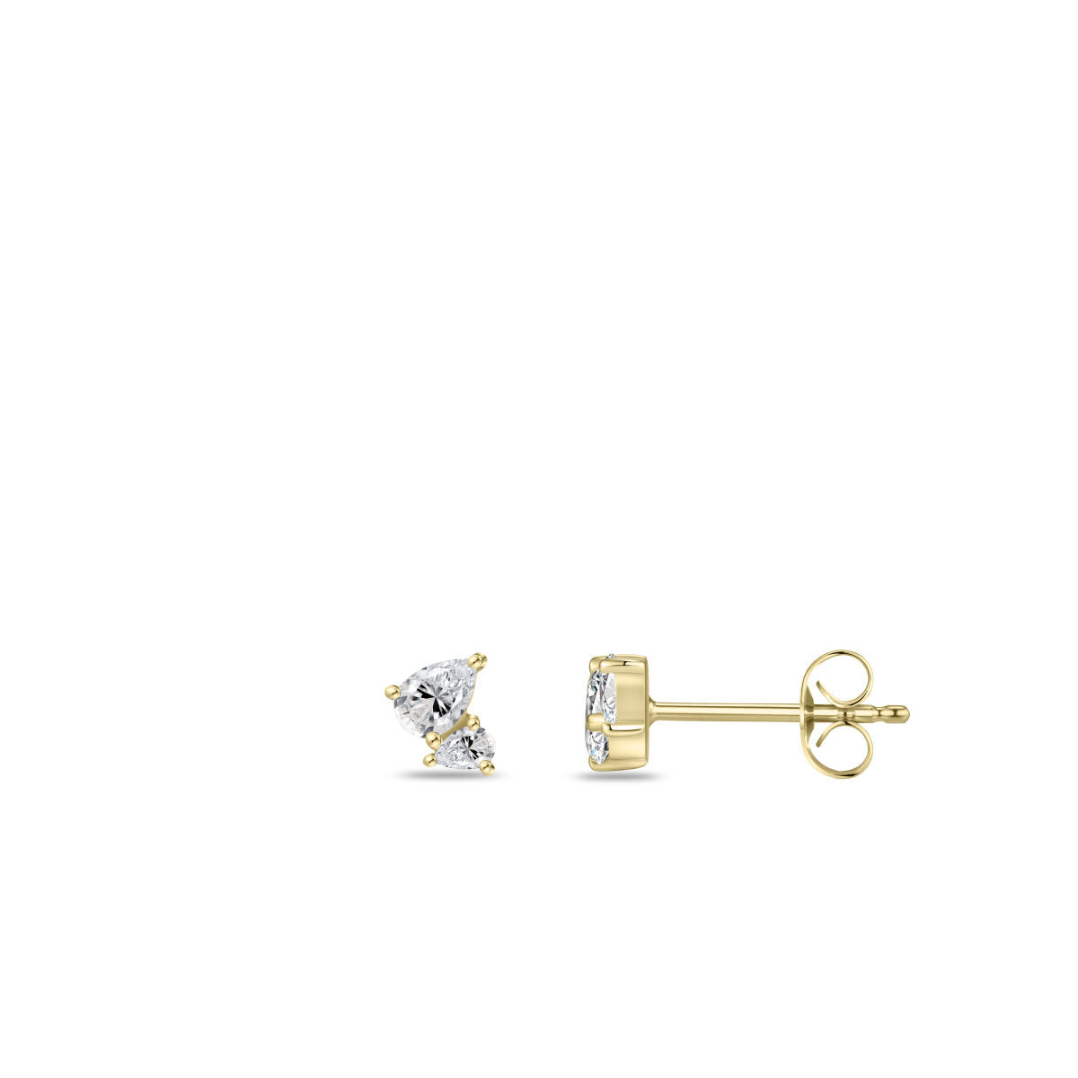 Gisser Oorbellen 14K Geelgoud Lab grown diamant – VGLE007 – foto 3