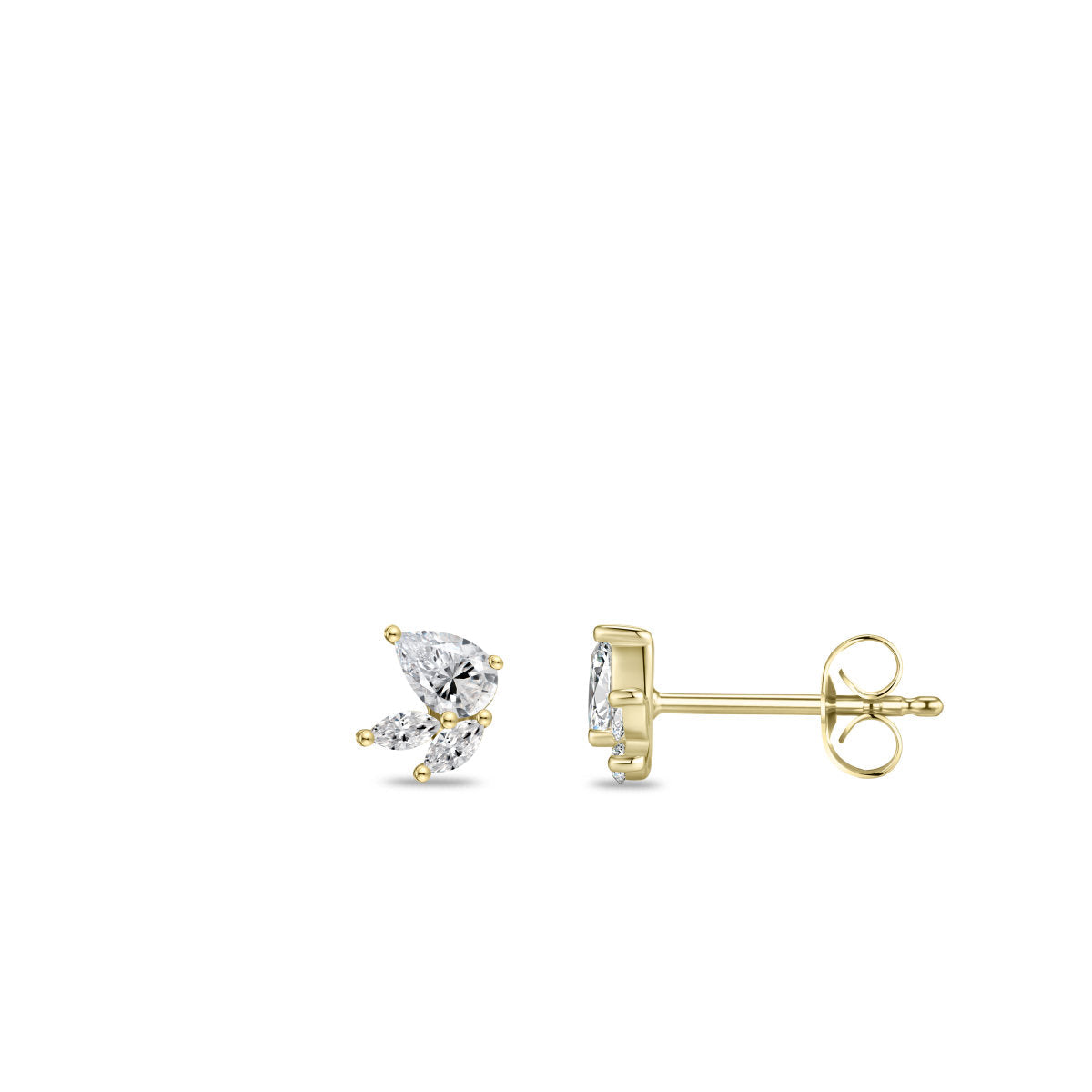 Gisser Oorbellen 14K Geelgoud Lab grown diamant – VGLE010 – foto 3