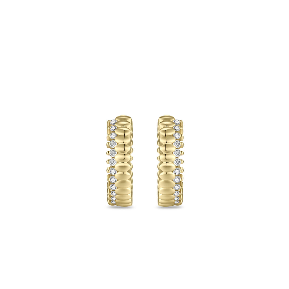 Gisser Oorringen 14K Geelgoud Lab grown diamant – VGLKC1001 – foto 2