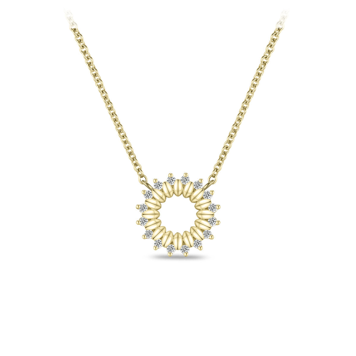 Gisser Ketting 14K Geelgoud Lab grown diamant 42+3 cm – VGLN001