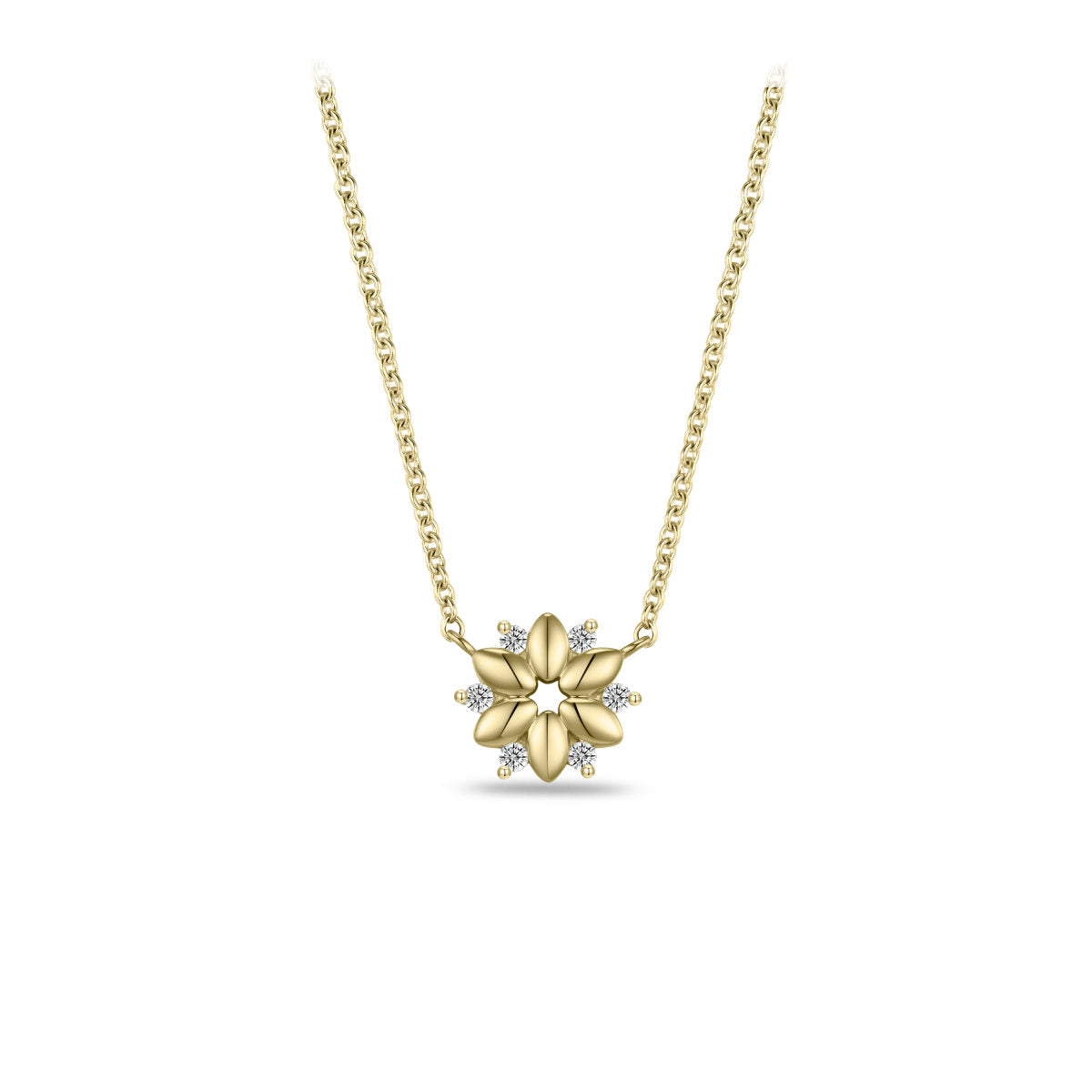 Gisser Ketting 14K Geelgoud Lab grown diamant 42+3 cm – VGLN002