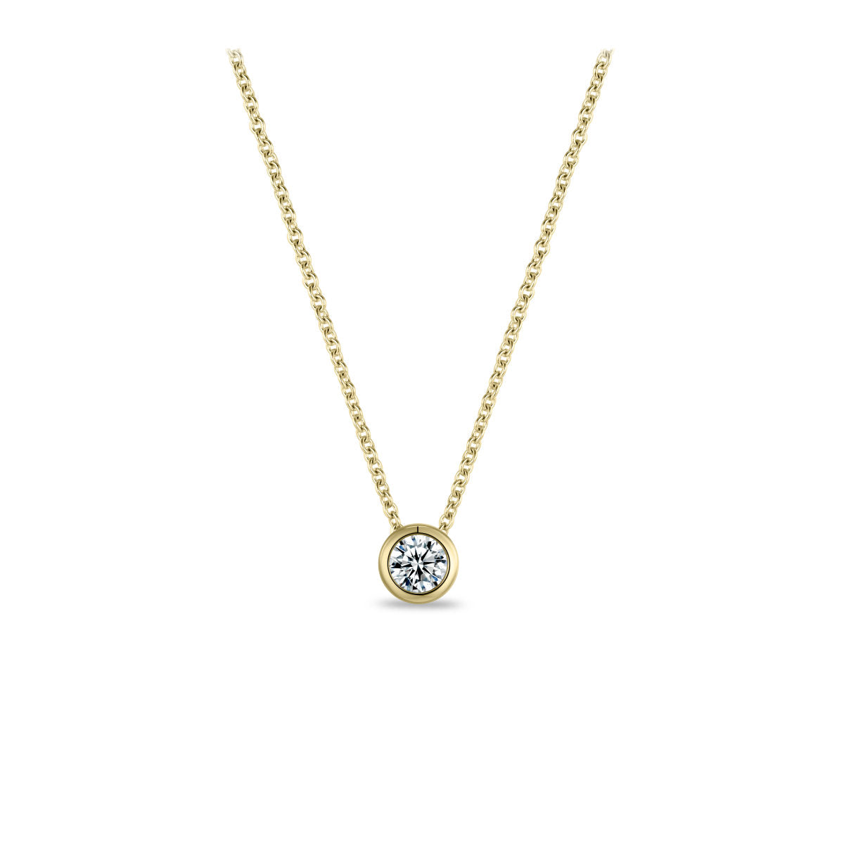 Gisser Ketting 14K Geelgoud Lab grown diamant 42+3 cm – VGLN003/3