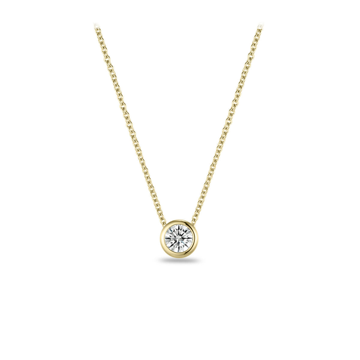 Gisser Ketting 14K Geelgoud Lab grown diamant 42+3 cm – VGLN003/4