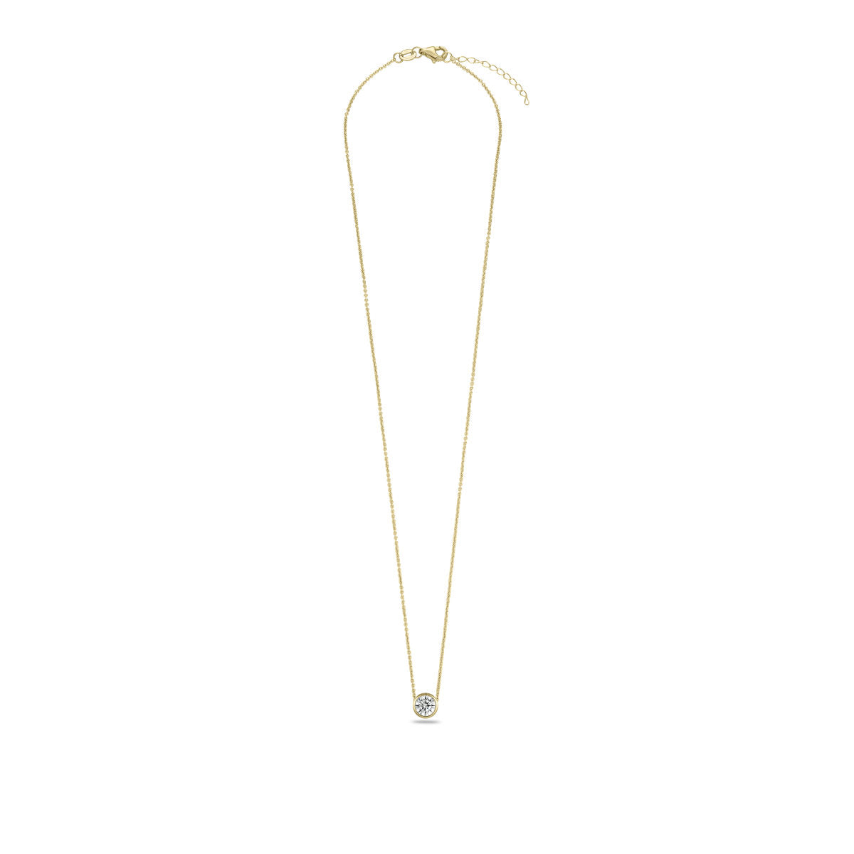 Gisser Ketting 14K Geelgoud Lab grown diamant 42+3 cm – VGLN003/5 – foto 2