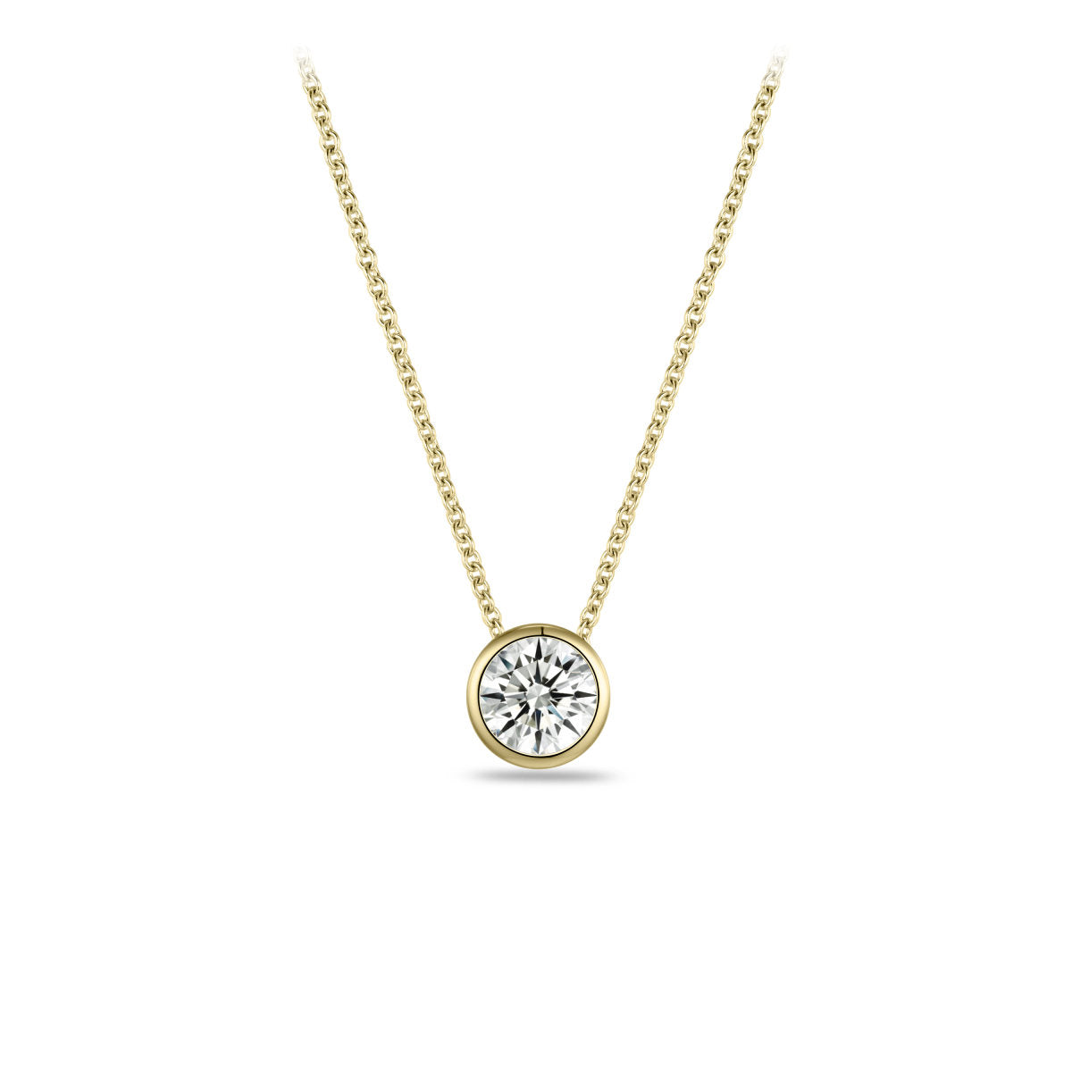 Gisser Ketting 14K Geelgoud Lab grown diamant 42+3 cm – VGLN003/5