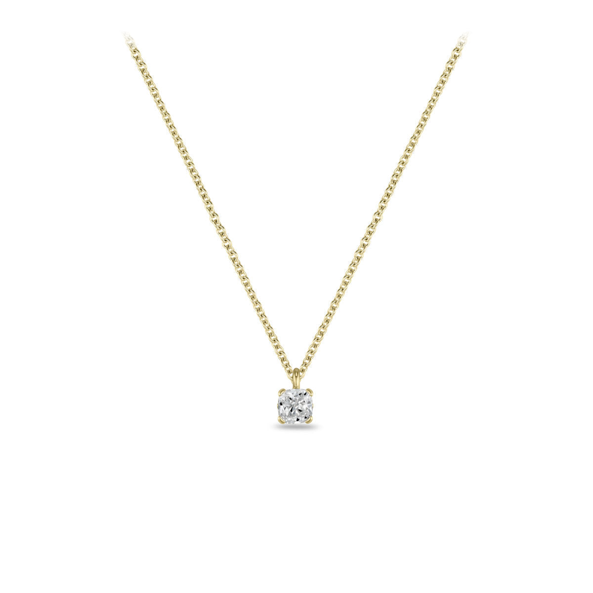 Gisser Ketting 14K Geelgoud Lab grown diamant 42+3 cm – VGLN004/3