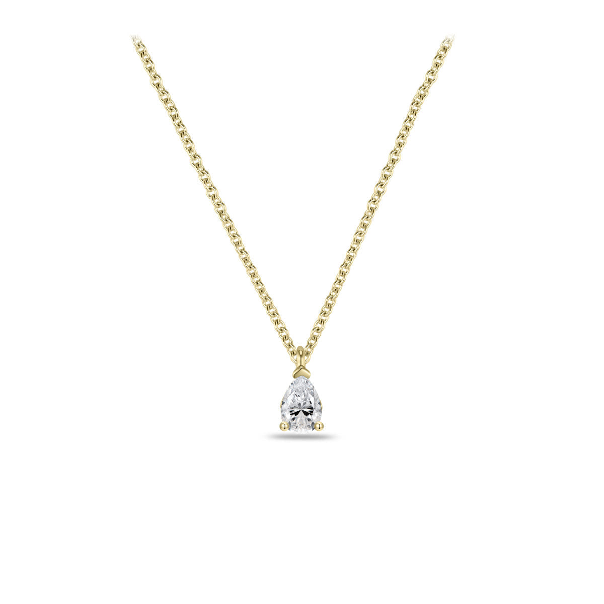 Gisser Ketting 14K Geelgoud Lab grown diamant 42+3 cm – VGLN005/5