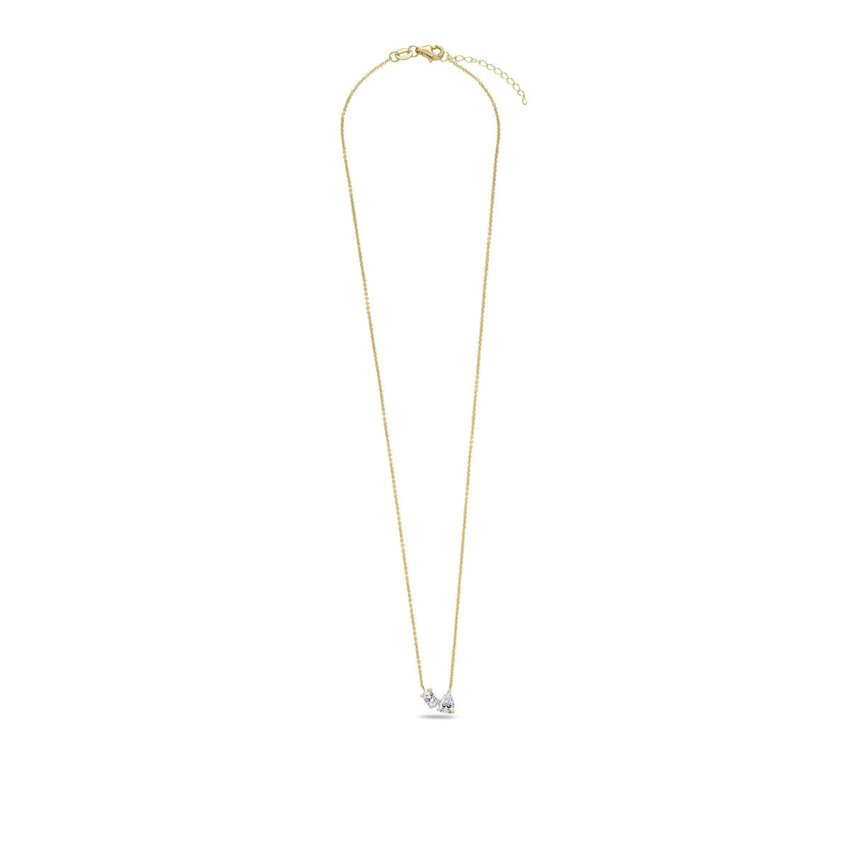 Gisser Ketting 14K Geelgoud Lab grown diamant 42+3 cm – VGLN006 – foto 2