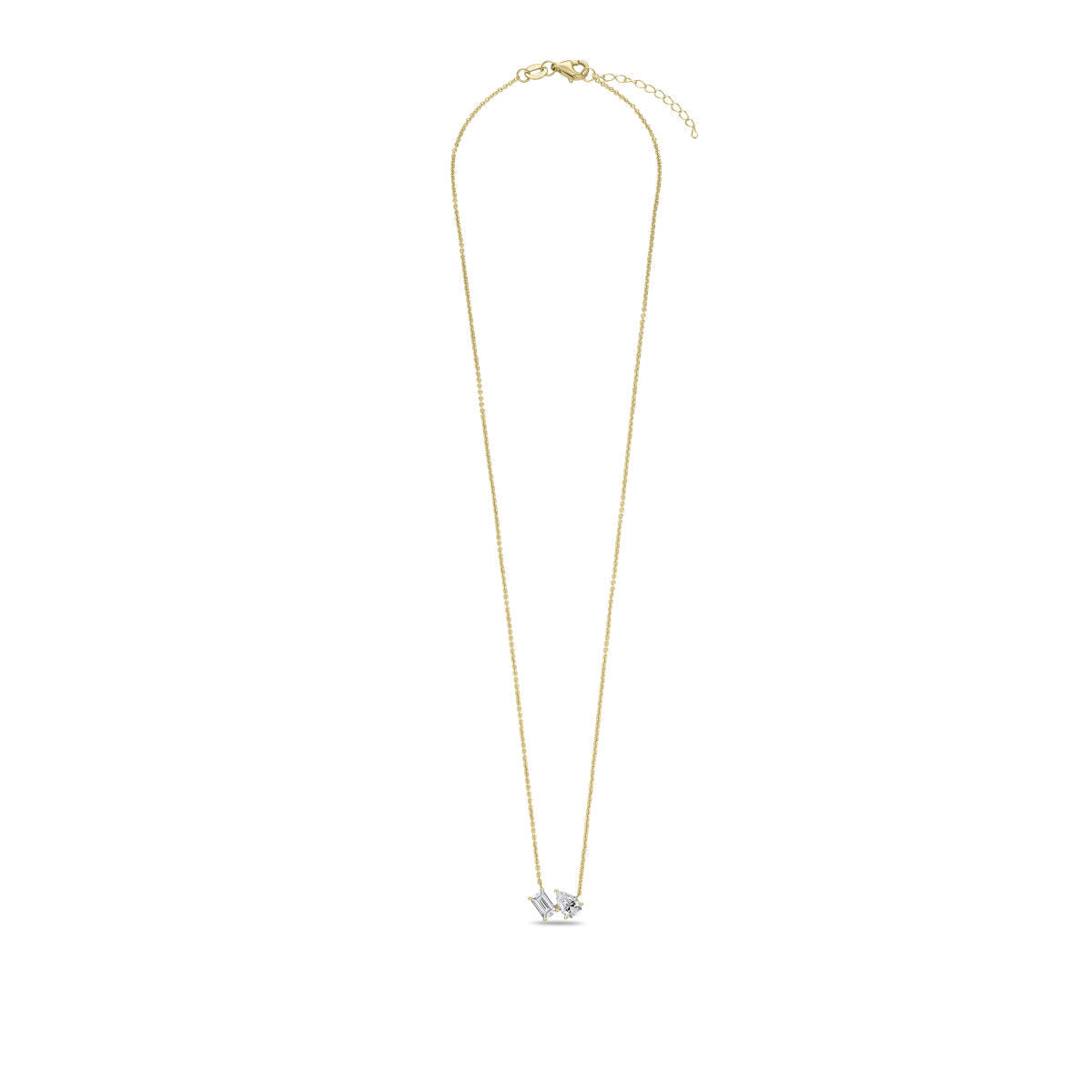 Gisser Ketting 14K Geelgoud Lab grown diamant 42+3 cm – VGLN007 – foto 2
