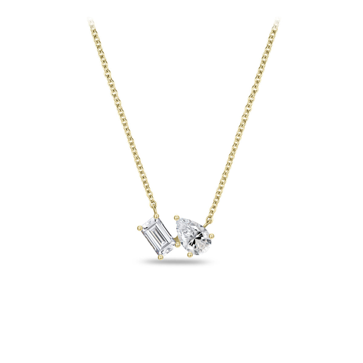Gisser Ketting 14K Geelgoud Lab grown diamant 42+3 cm – VGLN007