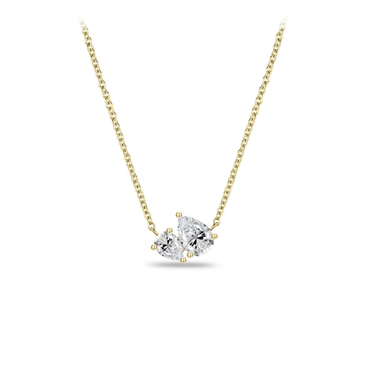Gisser Ketting 14K Geelgoud Lab grown diamant 42+3 cm – VGLN008
