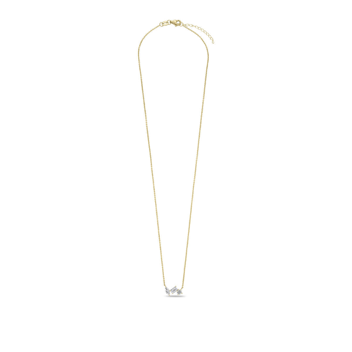 Gisser Ketting 14K Geelgoud Lab grown diamant 42+3 cm – VGLN009 – foto 2